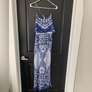 Blue Rain Strappy Sun Dress